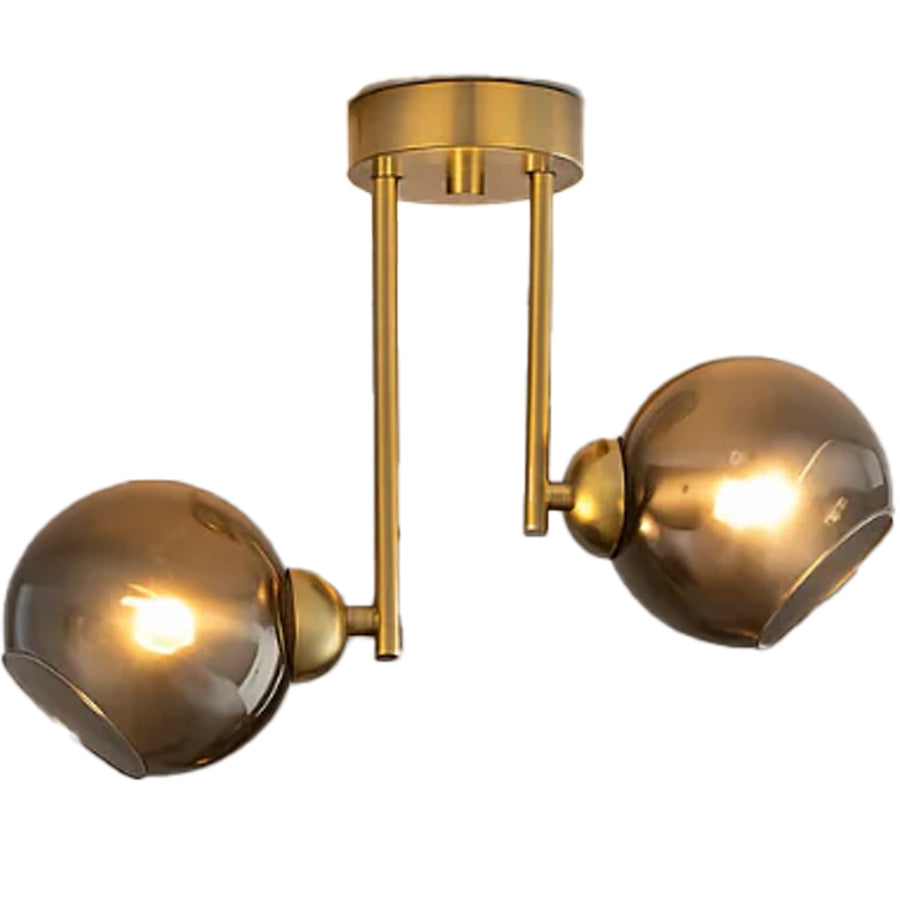 MODUS moderní žárovkový lustr, 2x E27, zlatý, kov