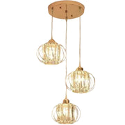 Lustr Monica, 1 X E27, černý, kov / sklo