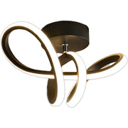 Pulzní LED lustr VERTEX, 13W, vlnitý, studené/teplé/neutrální světlo, černý