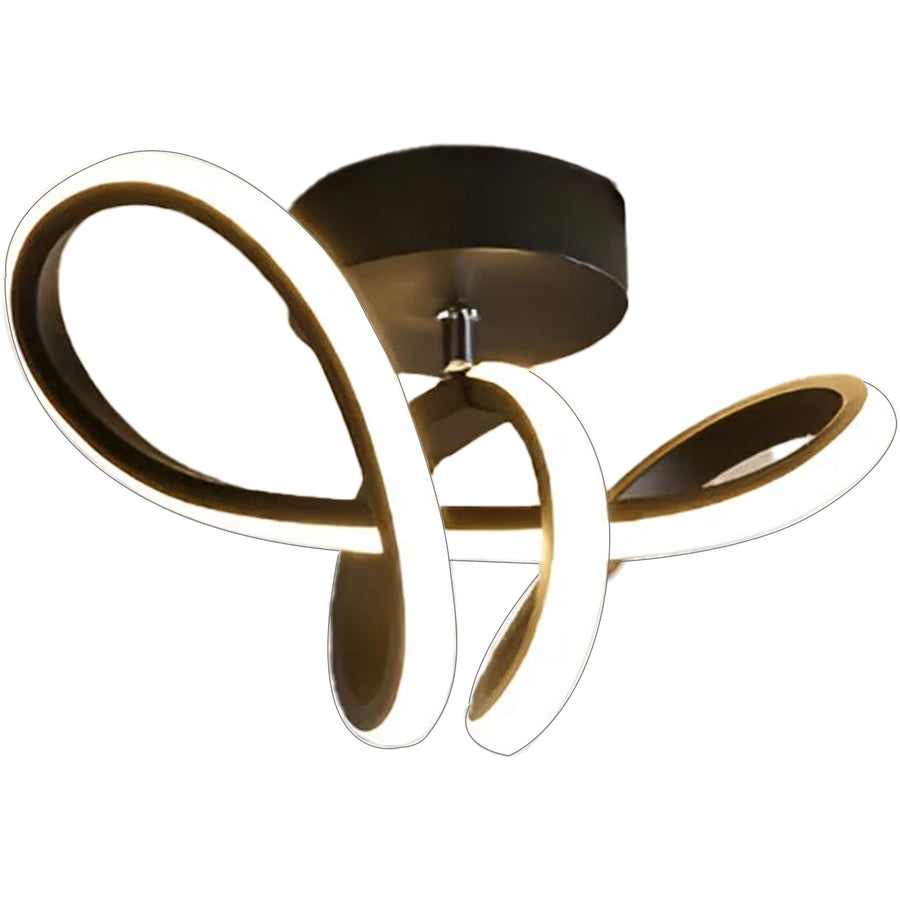 Pulzní LED lustr VERTEX, 13W, vlnitý, studené/teplé/neutrální světlo, černý