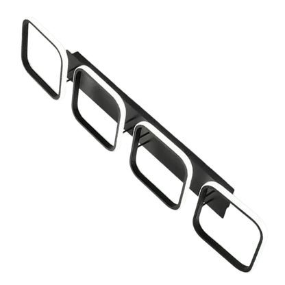 LED lustr VERTEX 45W, 4 čtvercové, lineární, studené/teplé/neutrální světlo, černý