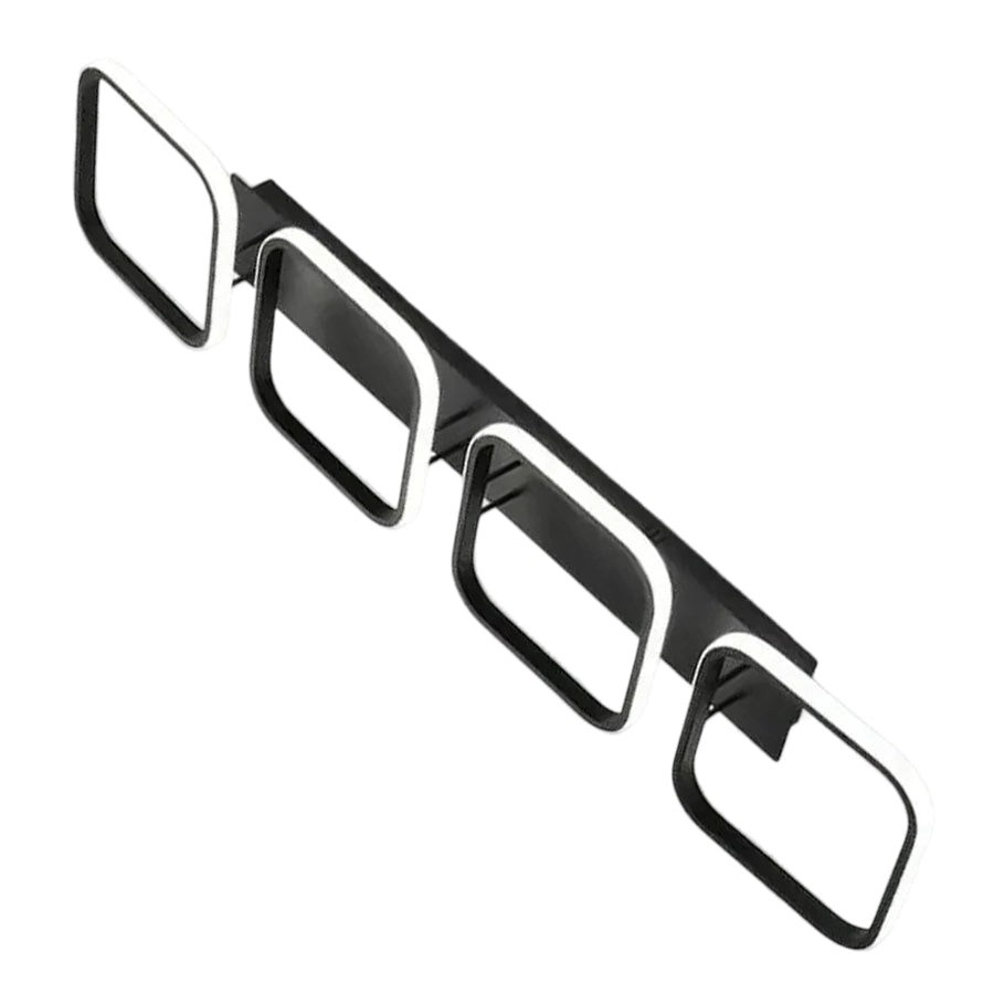 LED lustr VERTEX 45W, 4 čtvercové, lineární, studené/teplé/neutrální světlo, černý