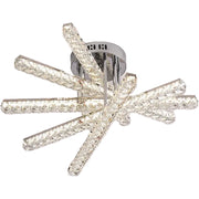 LED lustr s dálkovým ovládáním LUELLA 79W 5 Elements, Lineární, Studené/Teplé/Neutrální světlo, Stmívatelné, Stříbrné