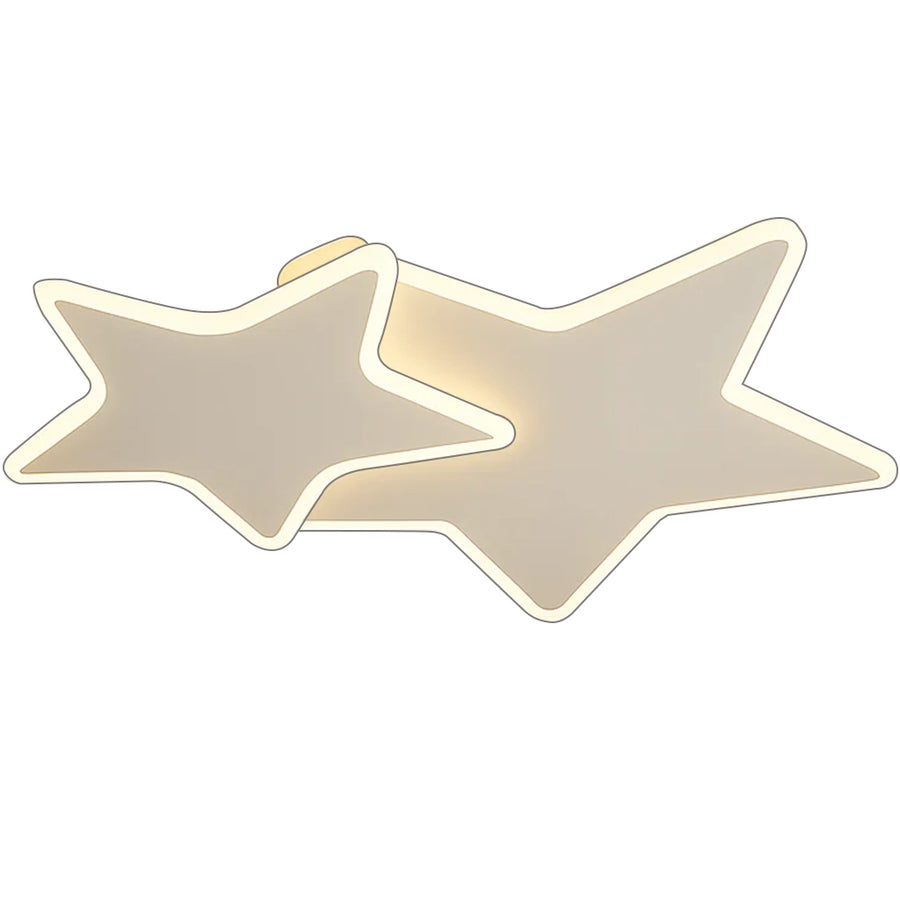 LED lustr s dálkovým ovládáním 41W, Hvězdy, Studené/Teplé/Neutrální světlo, Stmívatelné, Bílá