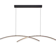 LED lustr s dálkovým ovládáním FLUIRA, 52W, Studené/Teplé/Neutrální světlo, Stmívatelné, Černá