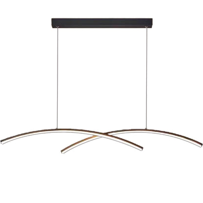 LED lustr s dálkovým ovládáním FLUIRA, 52W, Studené/Teplé/Neutrální světlo, Stmívatelné, Černá