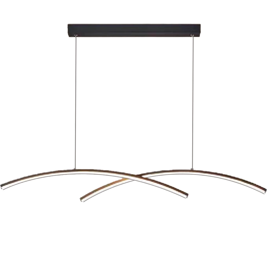 LED lustr s dálkovým ovládáním FLUIRA, 52W, Studené/Teplé/Neutrální světlo, Stmívatelné, Černá