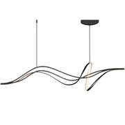 Závěsný LED lustr s dálkovým ovládáním LIBRE, 42W, studené/teplé/neutrální světlo, stmívatelný, černý, výškově nastavitelný