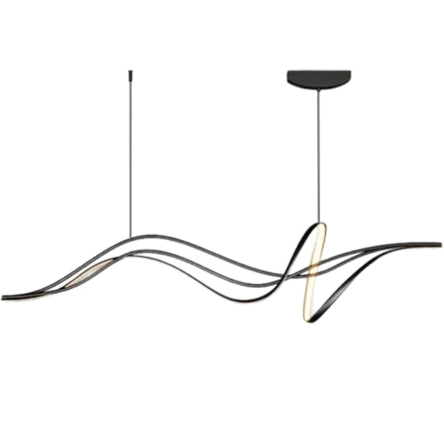 Závěsný LED lustr s dálkovým ovládáním LIBRE, 42W, studené/teplé/neutrální světlo, stmívatelný, černý, výškově nastavitelný