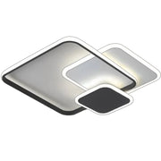 LED lustr s dálkovým ovládáním ANEMONA 71W, 3 čtverce, studené/teplé/neutrální světlo, stmívatelné, černá