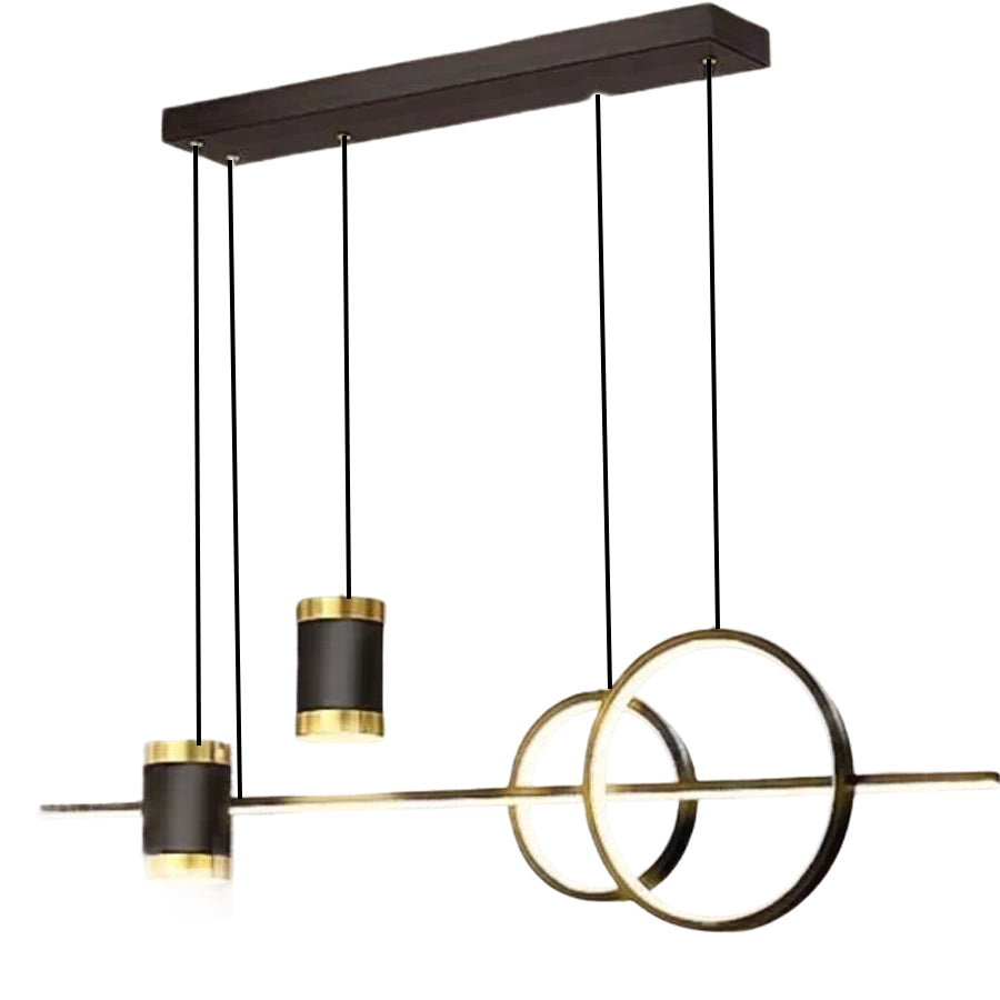 Závěsný LED lustr s dálkovým ovládáním PAULINA 60W, studené/teplé/neutrální světlo, stmívatelný, černý, výškově nastavitelný