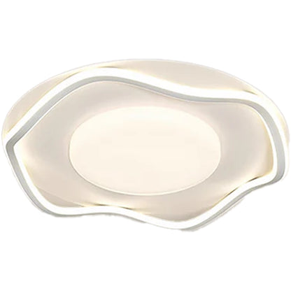 LED lustr s dálkovým ovládáním MODERNO 77W, 2 kruhy, Studené/Teplé/Neutrální světlo, Stmívatelné, Bílá