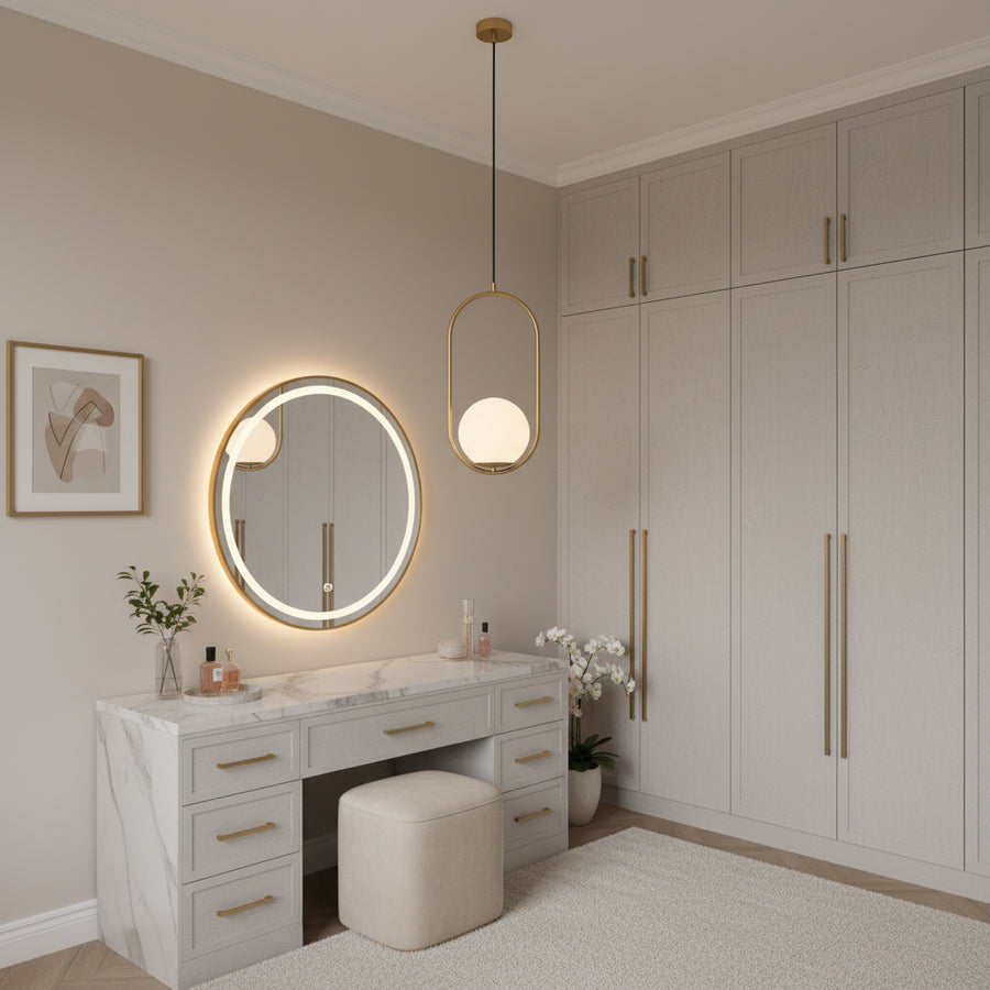 LOFT LOFT GALERIE Modern, 1x E27, zlatá bílá, kov, nastavitelná výška