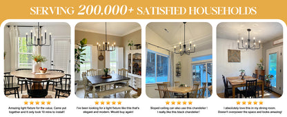 AVANT kovový lustr, typ závěsný s rameny, kulatý, 6xE14, černý