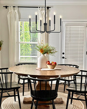 AVANT kovový lustr, typ závěsný s rameny, kulatý, 6xE14, černý