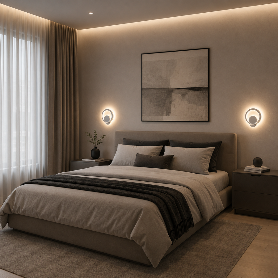 Aplikujte městské LED 19w kulaté světlo studené/teplé/neutra akryl a bílý kov