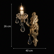 Nástěnné svítidlo WATSON LAKE Crystal, 1xE14, kov a křišťál, zlato