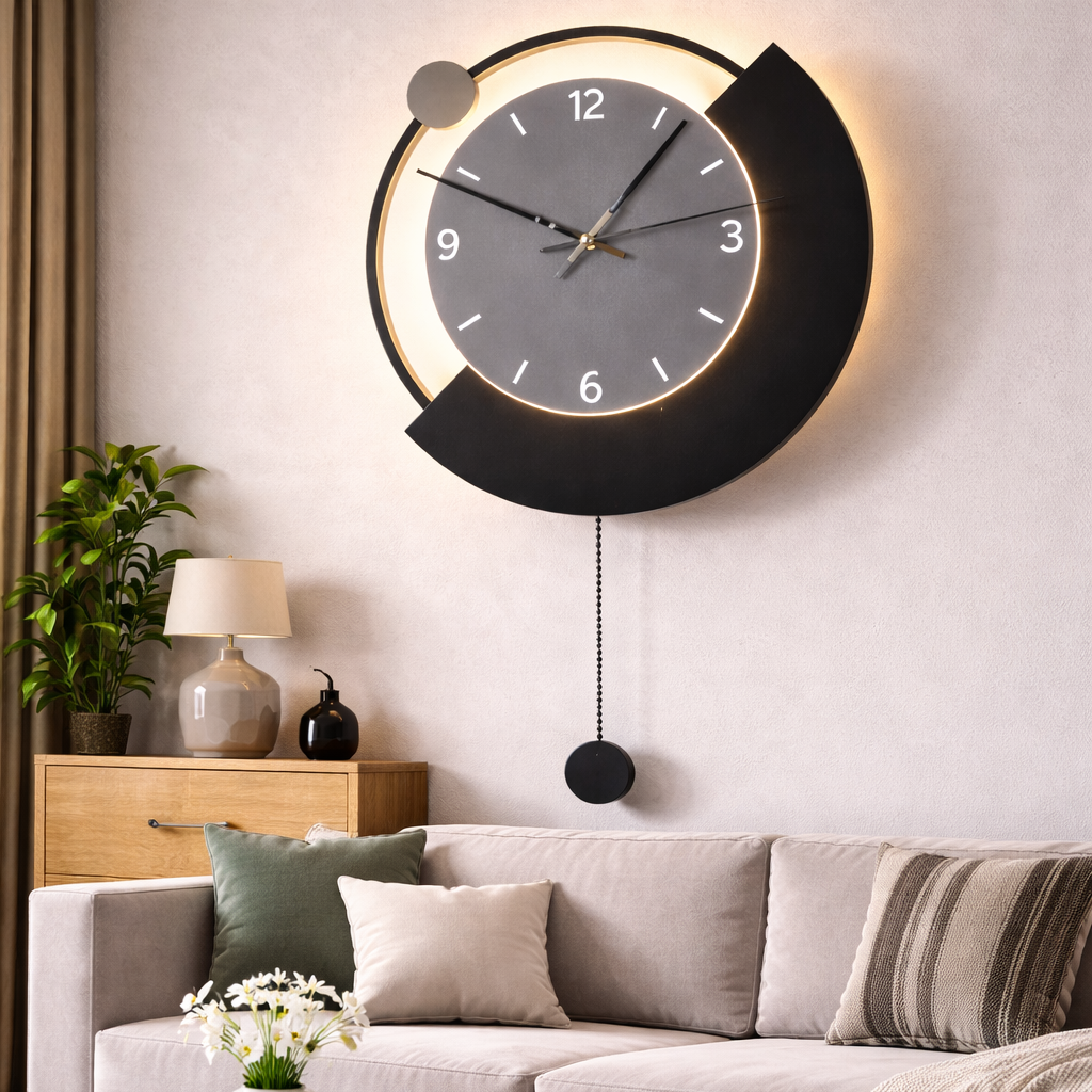 Dekorativní nástěnné LED svítidlo ARC Ø30 cm Studené/Neutrální/Teplé světlo Černá Vnitřní nástěnná svítidla Výchozí název Alessandro Design