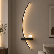 GDANSK dekorativní LED nástěnné světlo, 20W, 57x20cm, teplé / neutrální / studené světlo, černá, kov a akryl