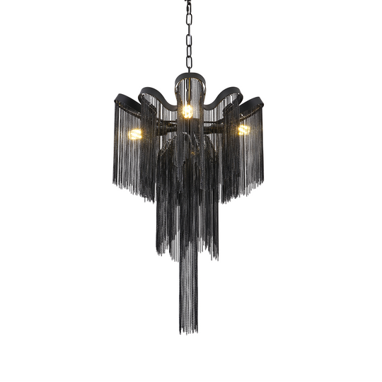 Lustr Aurora, 4xE14, Průměr 43 cm, Výška 68 cm, Černá, Kov Moderní Lustry Výchozí název Alessandro Design