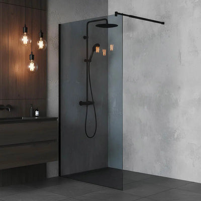 Paravan duș Walk-In 120x195 cm, sticlă securizată 8 mm, gri, profil metalic rezistent