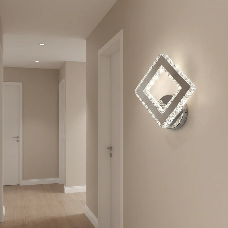 Naneste Terrano LED s krystaly, čtvercové, 24w, studené/horké/neutrální světlo, černé a nerezové