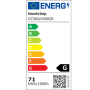 Křišťálový lustr ALHAMBRA Eleganza, LED, 72W, Průměr 49cm, Teplé/Studené/Neutrální světlo, Stmívatelné, Nastavitelná výška, Zlatá