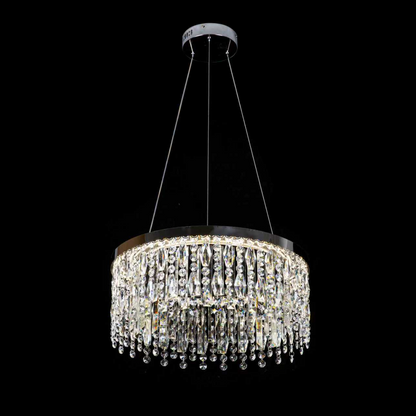 LED lustr s dálkovým ovládáním, 76W, ROYALE Nobile, průměr 40 cm, výška 120 cm, studené/neutrální/teplé světlo, stmívatelné, stříbrný, křišťálový, ocelový LED lustr s dálkovým ovládáním Výchozí název Alessandro Design