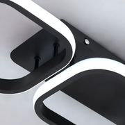 LED lustr VERTEX 35W, 3 čtvercové, lineární, studené/teplé/neutrální světlo, černý