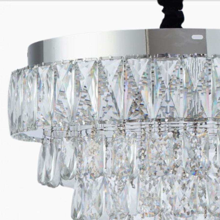 LED Crystal Lustr s dálkovým ovládáním Axel 26W Silver Daisy
