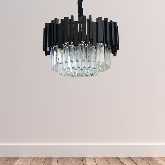 Crystal Chandier Blois Noble 4xe14, průměr 40 cm, černá, nastavitelná výška
