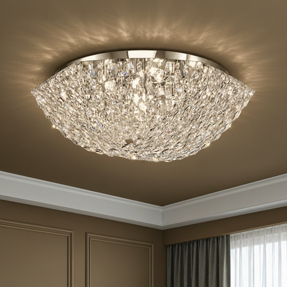 Křišťálový lustr QEQERTARSUAQ Magno, 9x E14, průměr 60cm, kov a křišťál, lesklý chrom