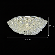 Křišťálový lustr QEQERTARSUAQ Elegance, 7x E14, průměr 50 cm, kov a křišťál, lesklý chrom