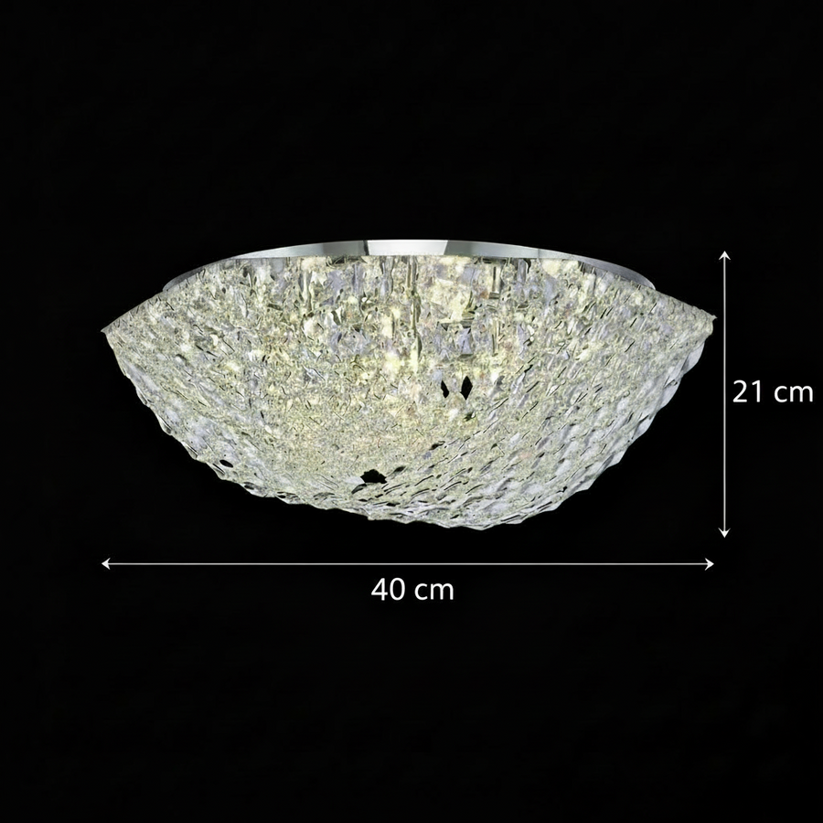 Křišťálový lustr ARVELA Nobile, 5x E14, průměr 40cm, kov a křišťál, lesklý chrom