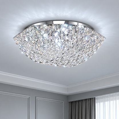 Křišťálový lustr ARVELA Nobile, 5x E14, průměr 40cm, kov a křišťál, lesklý chrom