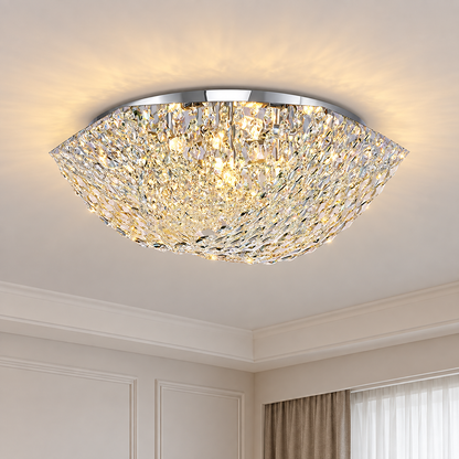 QEQERTARSUAQ Regalis křišťálový lustr, 12x E14, průměr 80 cm, kov a křišťál, lesklý chrom