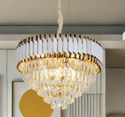 Křišťálový lustr VERSAILLES Magno 8x E14, průměr 60 cm, lesklá zlatá a bílá, nastavitelná výška Křišťálový lustr Výchozí název Alessandro Design