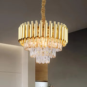 Křišťálový lustr VERSAILLES Nobile 5xE14, průměr 40 cm, zlatý, nastavitelná výška Křišťálové lustry Výchozí název Alessandro Design