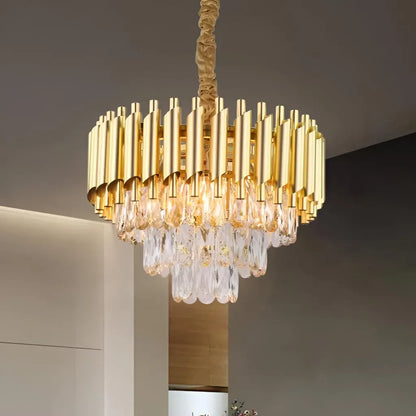 Křišťálový lustr VERSAILLES Nobile 5xE14, průměr 40 cm, zlatý, nastavitelná výška Křišťálové lustry Výchozí název Alessandro Design