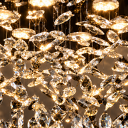 Křišťálový LED lustr LLC210/400CH kulatý, 22W, studené/teplé/neutrální světlo, krystal, lesklý chrom