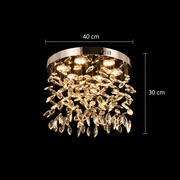 Křišťálový LED lustr LLC210/400CH kulatý, 22W, studené/teplé/neutrální světlo, krystal, lesklý chrom