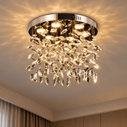 Křišťálový LED lustr LLC210/550CH kulatý, 30W, studené/teplé/neutrální světlo, křišťál, lesklý chrom