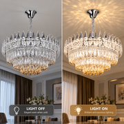 Křišťálový lustr MAJESTIC Regalis 21x E14, průměr 80cm, lesklý chrom, nastavitelná výška