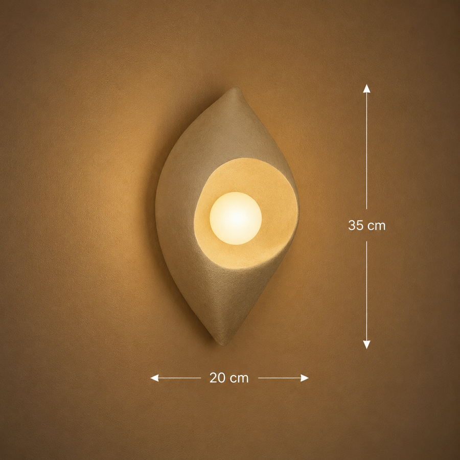 Aplica LED Decorativa LEFFER, 30x20cm, 1xE27, Polistiren, Alb