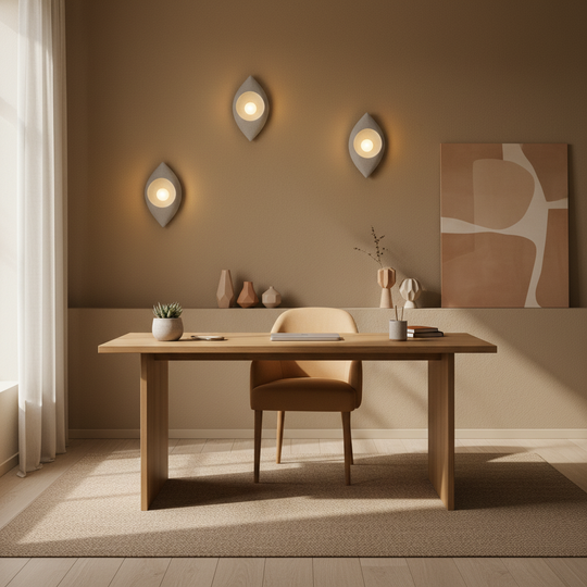Dekorativní lampa LEFFER, 30x20cm, 1xE27, Polystyren, šedá