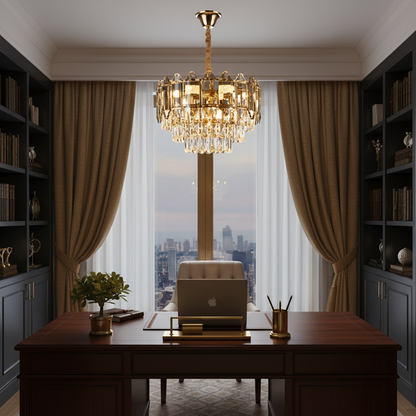 Cristal Chandier Alfred 6x E14 Golden