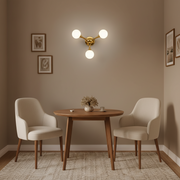 Aplica LED Decorativa ELEKTRA, 40x28cm, 3xG9, Metal si Sticla, Auriu
