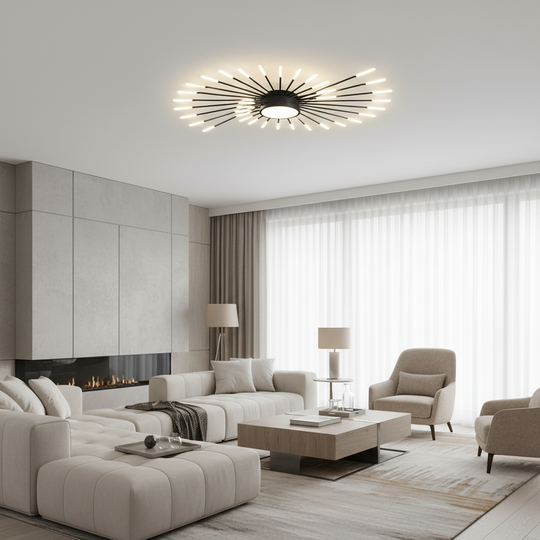 LED lustr KALESA Grande, neutrální světlo 4000K, 28W, bílý, kov a akryl