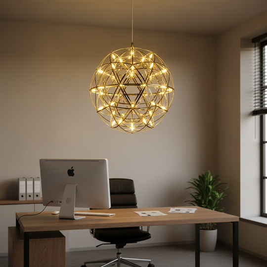 Moderní LED WELD Lustr Nobile, 18W, Teplé světlo 3000K, Průměr 40cm, Nastavitelná výška, Lesklý chrom