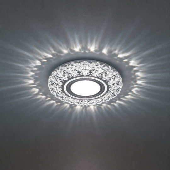 ORBITA LED Spot, 5W, kulaté, studené světlo + RGB, bílá, pryskyřice a sklo LED Spot Výchozí název Alessandro Design